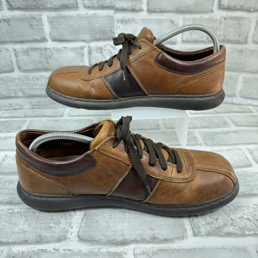 Skechers Men's Size 12 Vintage Brown Leather Chunky Y2K Oxford Shoes